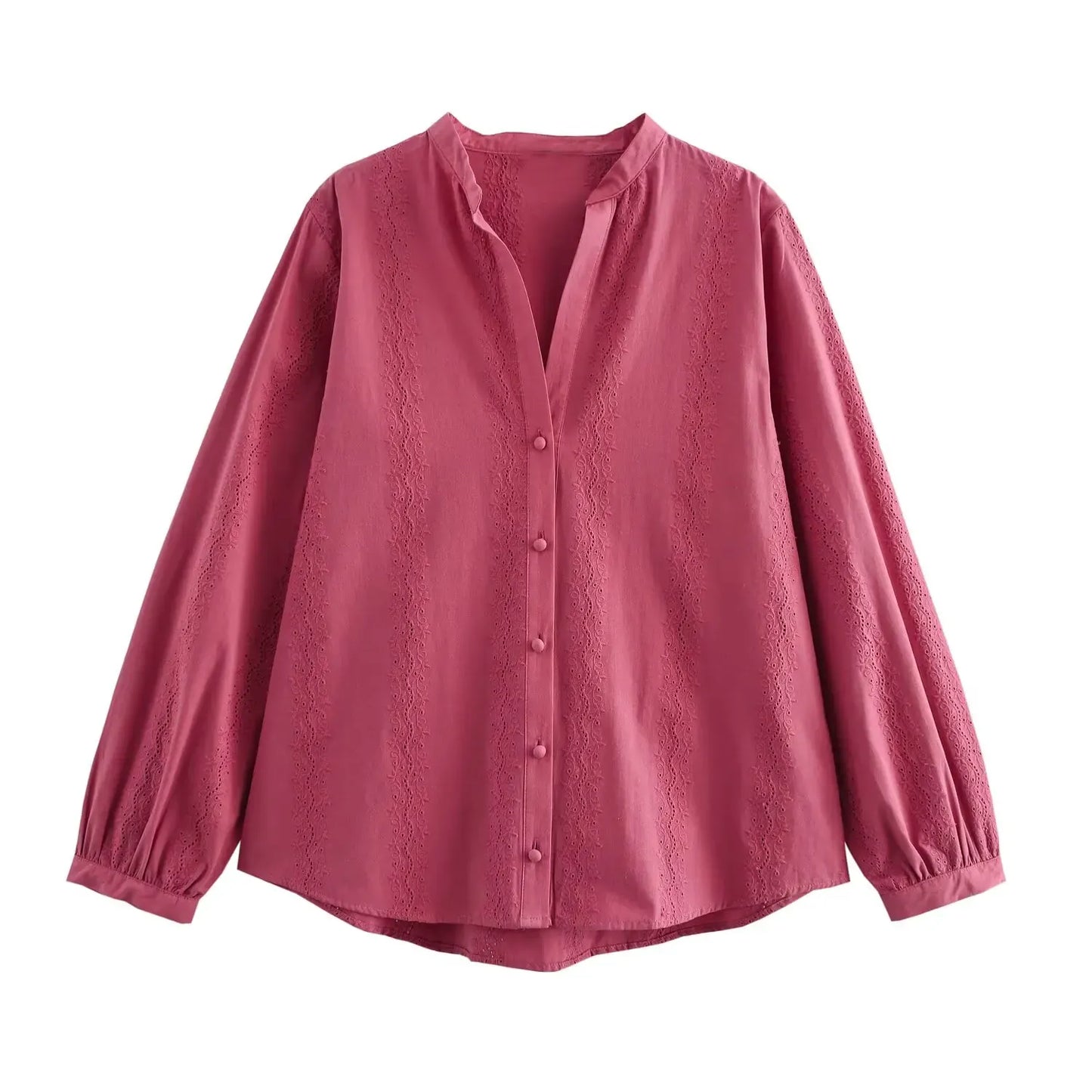 T-line Pink Red / XS Women Shirts & Blouses , Long-sleeved, Women's  Blouses, Tops (2 weeks delivery)