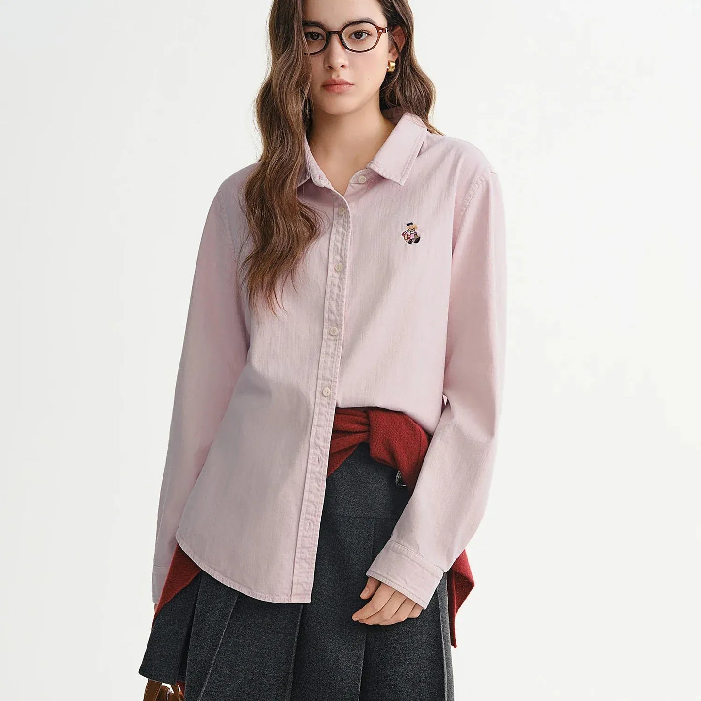 T-line Plus Size Women's Shirt Autumn / Winter, Slimming Fit,  shirt, Top, Blouse,  Denim (2 weeks delivery)