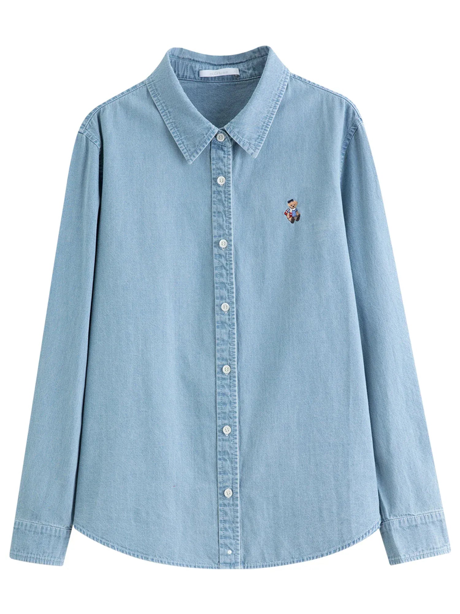 T-line Plus Size Women's Shirt Autumn / Winter, Slimming Fit,  shirt, Top, Blouse,  Denim (2 weeks delivery)