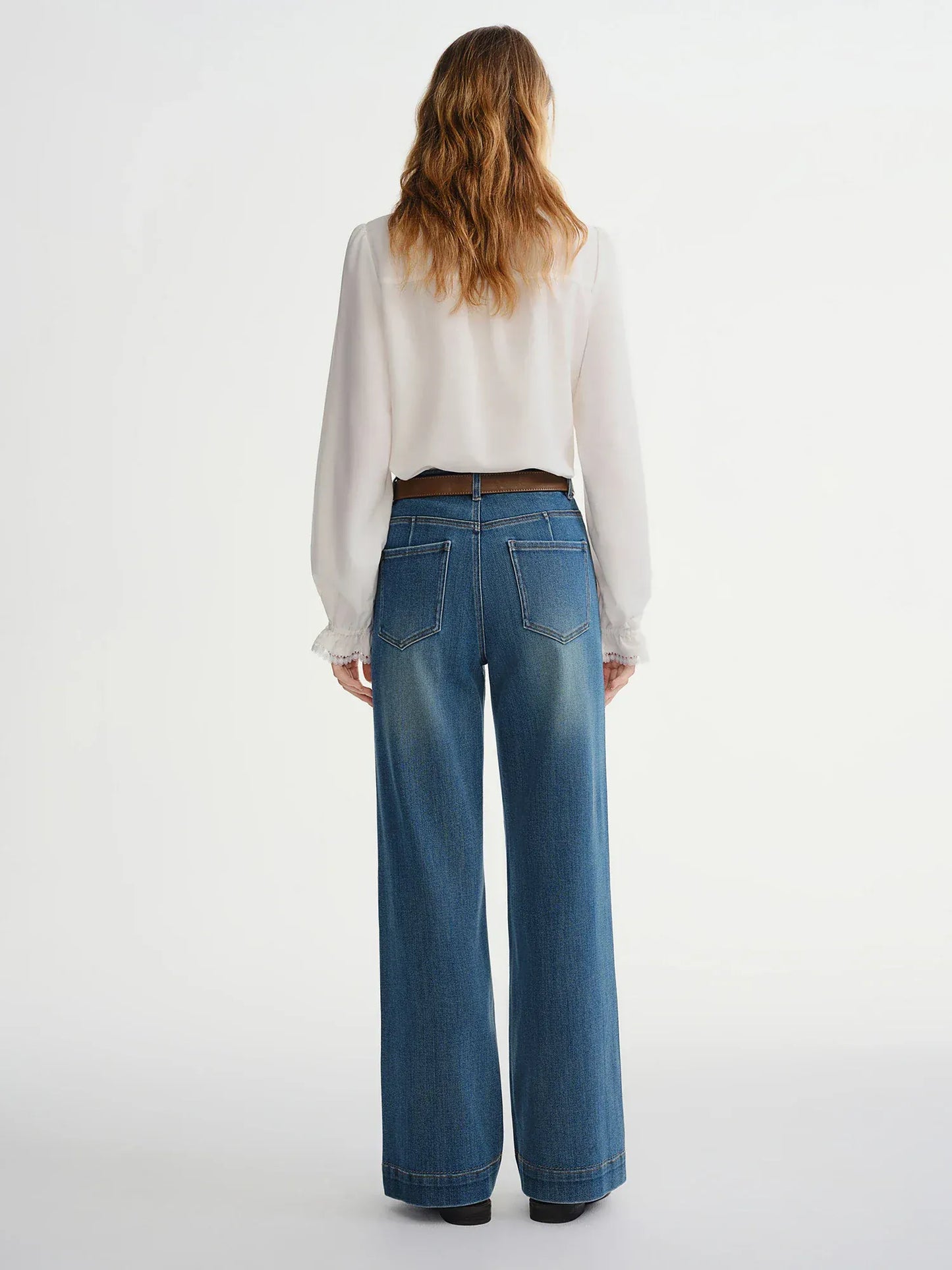 T-line Plus-size Women's, Tie-front, Shirt Slimming Top (2 weeks delivery)