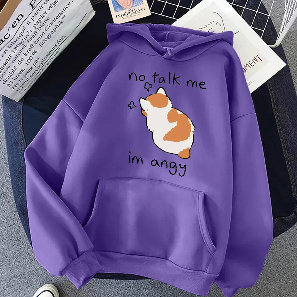 T-line Purple / S Cute  Women Hoodies, Soft pullover (2 weeks delivery)