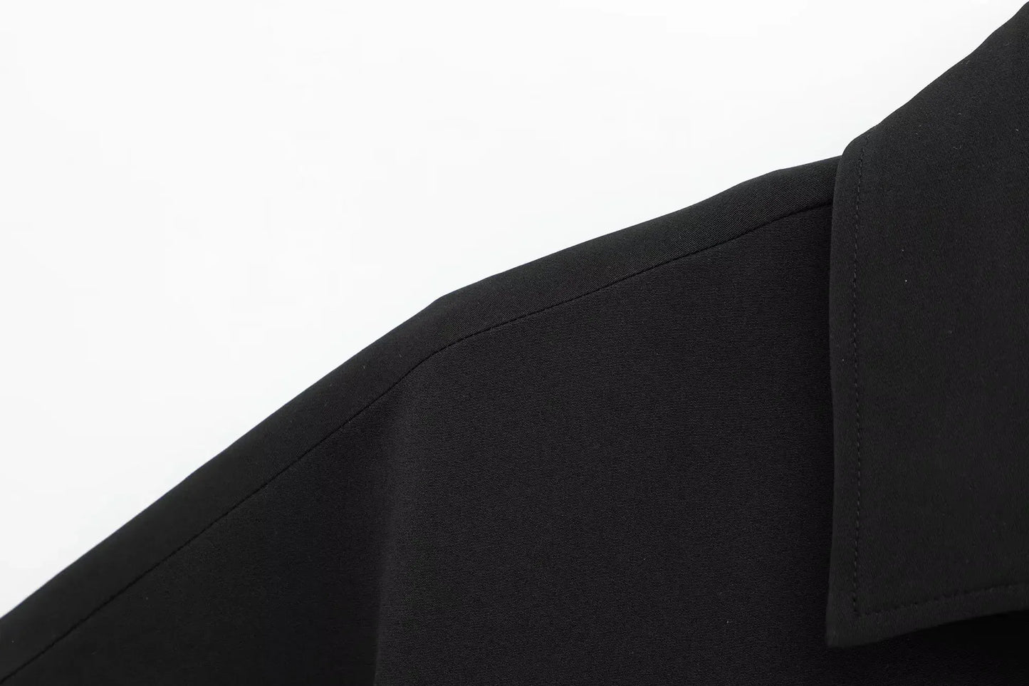 T-line Set For Women  Zipper Short Sleeve Coat Top , Wide Leg Pants Two Piece suit (5 - 10  work days free delivery)