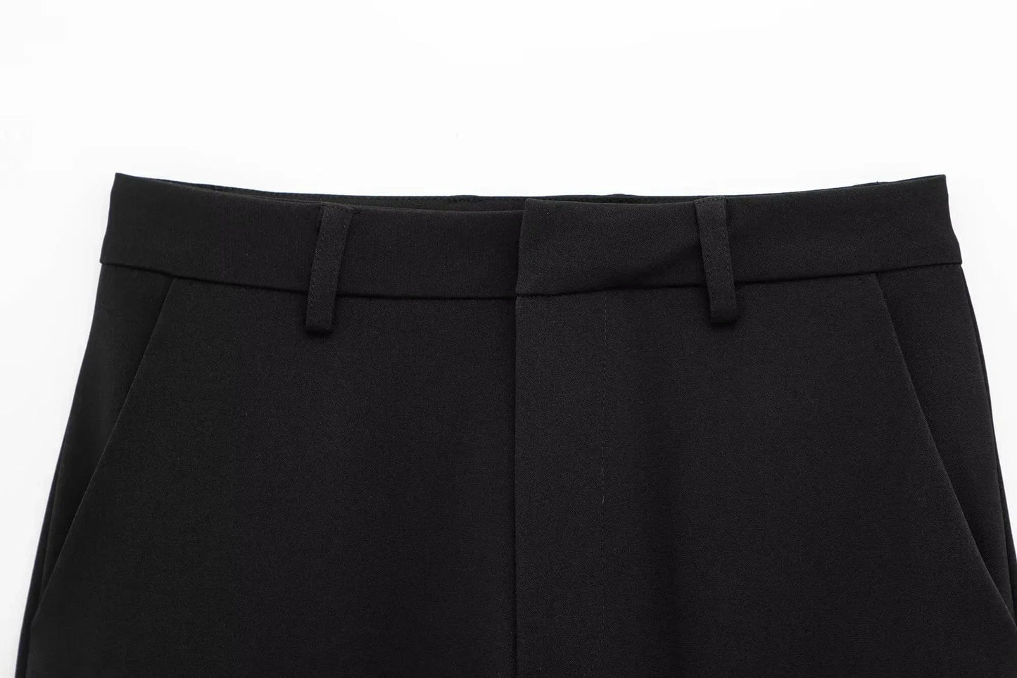 T-line Set For Women  Zipper Short Sleeve Coat Top , Wide Leg Pants Two Piece suit (5 - 10  work days free delivery)