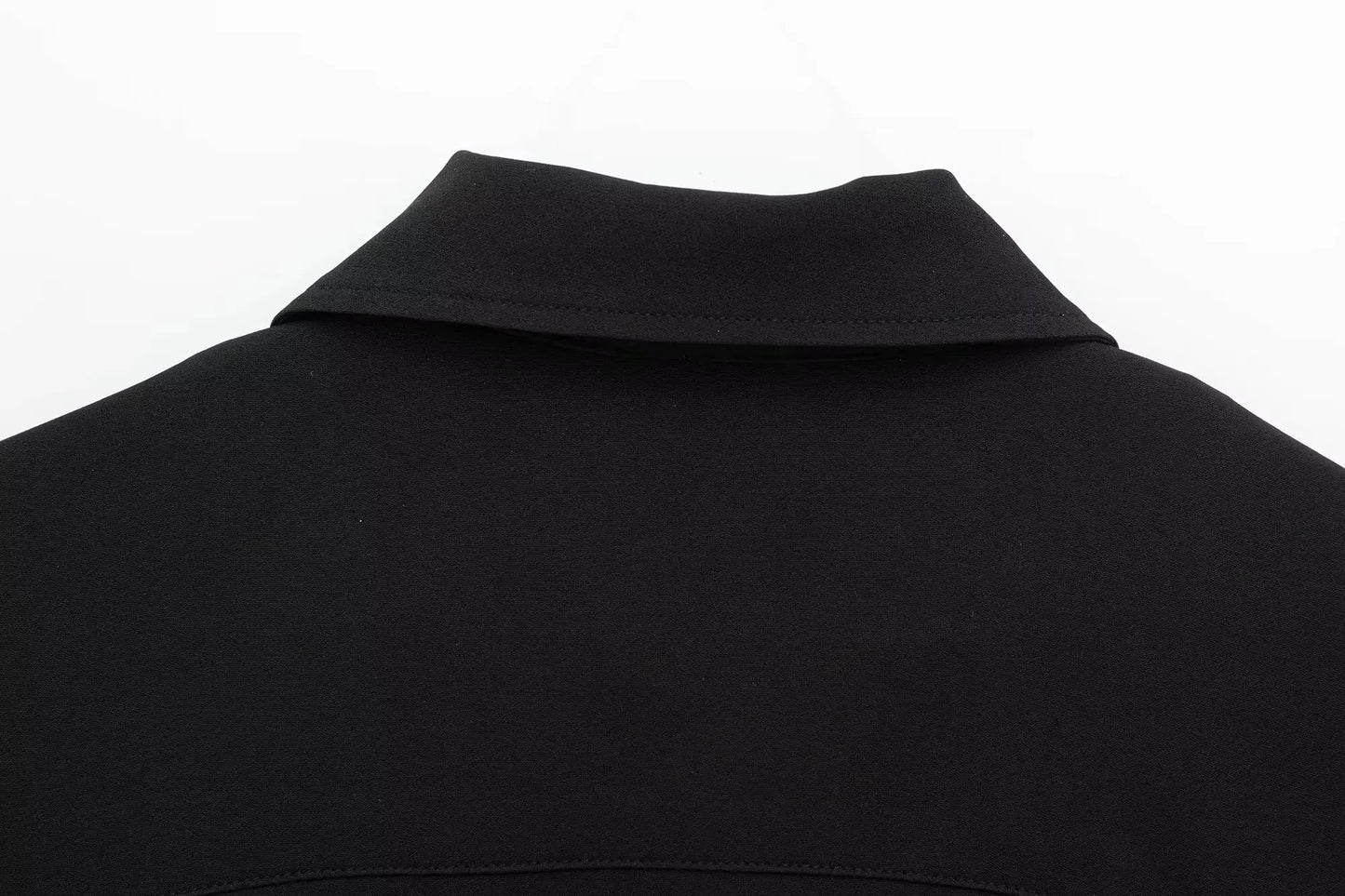 T-line Set For Women  Zipper Short Sleeve Coat Top , Wide Leg Pants Two Piece suit (5 - 10  work days free delivery)