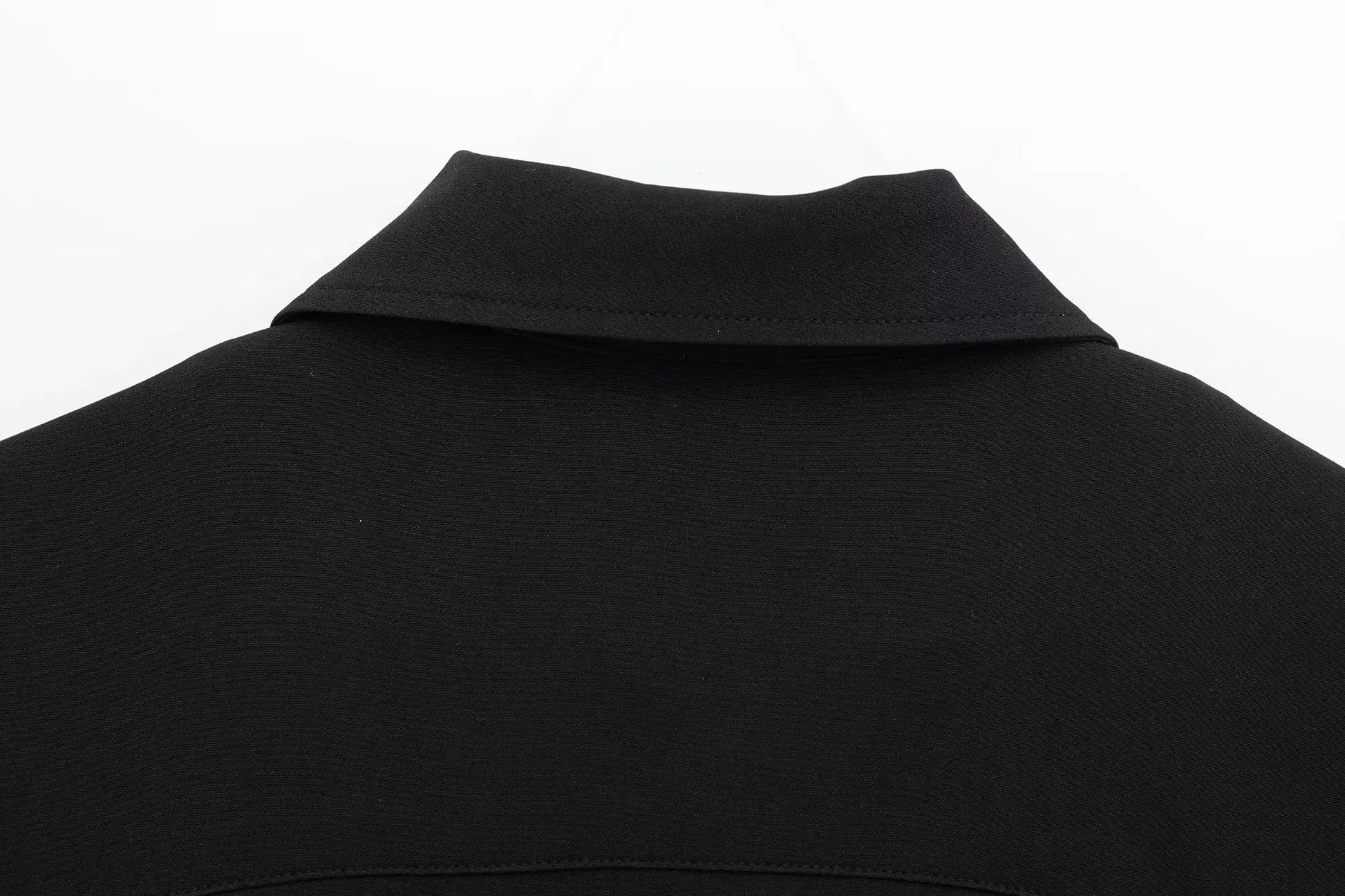 T-line Set For Women  Zipper Short Sleeve Coat Top , Wide Leg Pants Two Piece suit (5 - 10  work days free delivery)