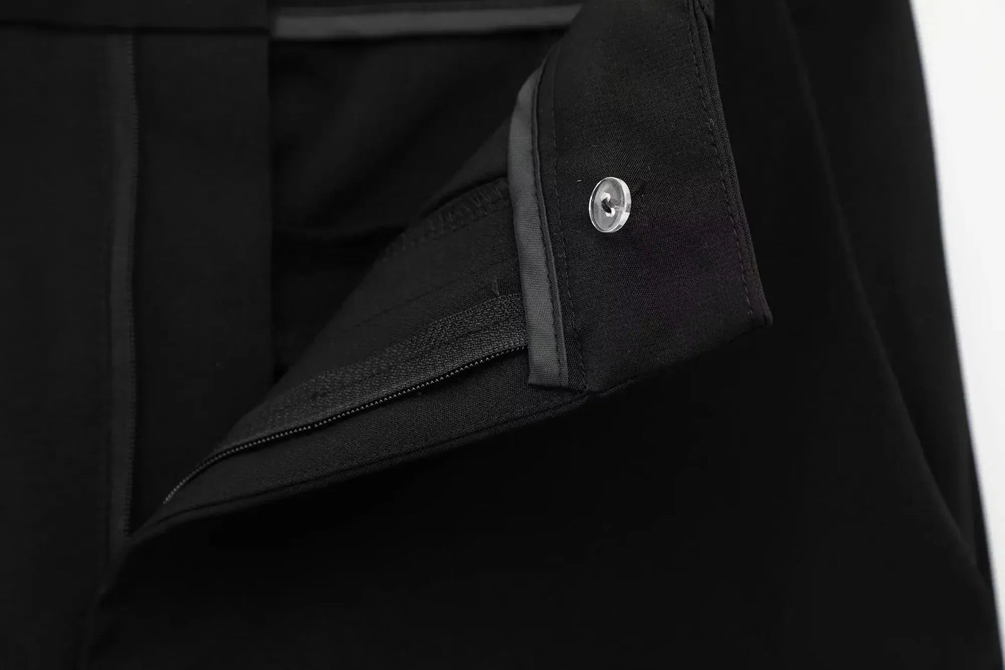 T-line Set For Women  Zipper Short Sleeve Coat Top , Wide Leg Pants Two Piece suit (5 - 10  work days free delivery)