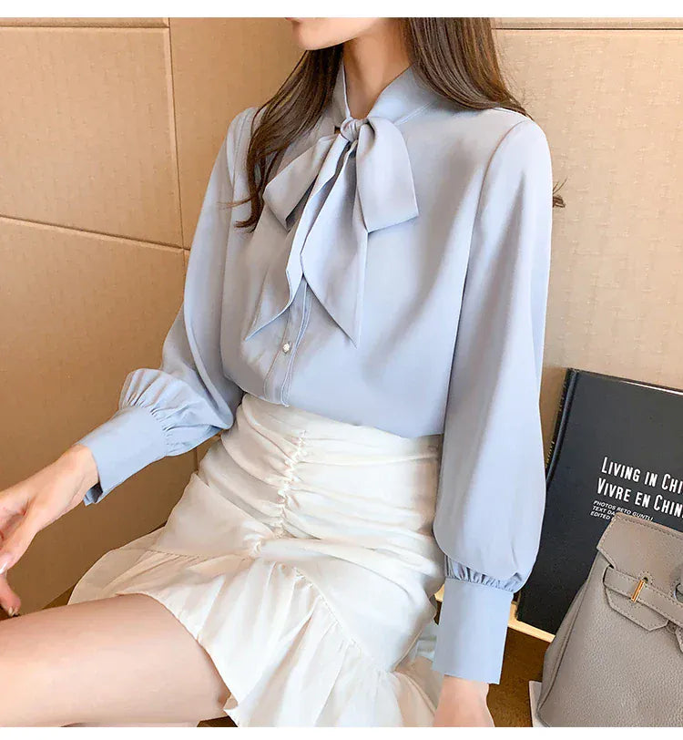 T-line Shirt Women, Blouse, long arm, solid color, Casual Tops (2 weeks delivery)