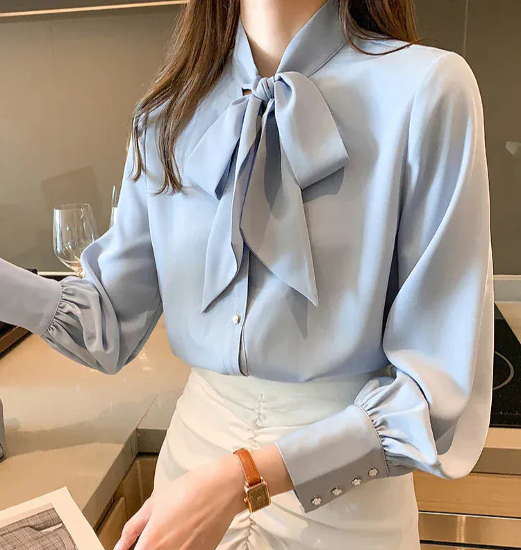 T-line Shirt Women, Blouse, long arm, solid color, Casual Tops (2 weeks delivery)