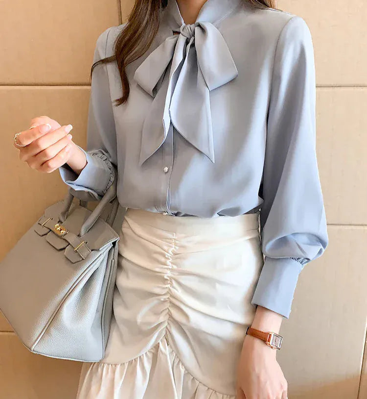 T-line Shirt Women, Blouse, long arm, solid color, Casual Tops (2 weeks delivery)