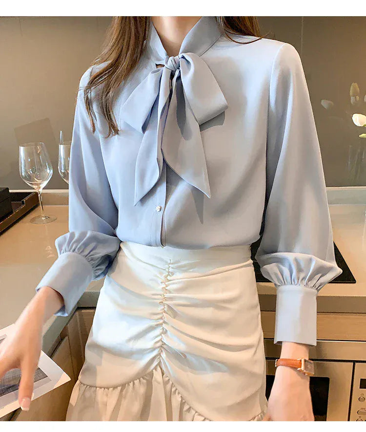 T-line Shirt Women, Blouse, long arm, solid color, Casual Tops (2 weeks delivery)