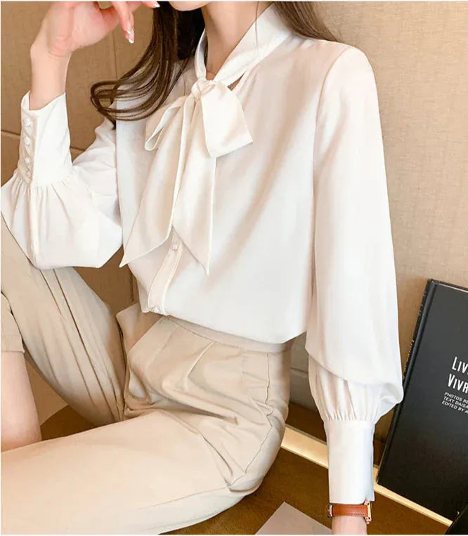T-line Shirt Women, Blouse, long arm, solid color, Casual Tops (2 weeks delivery)