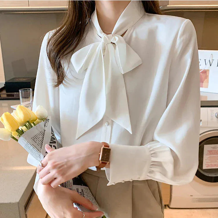 T-line Shirt Women, Blouse, long arm, solid color, Casual Tops (2 weeks delivery)