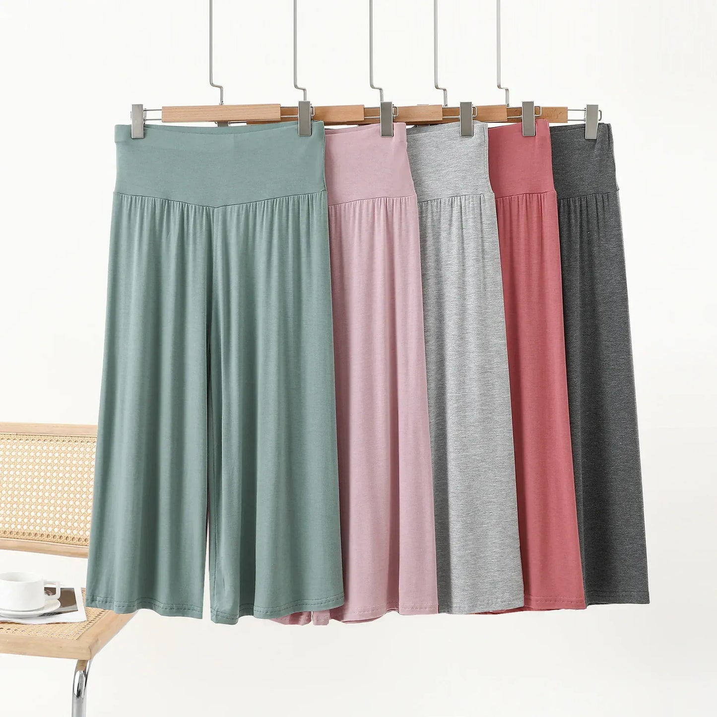 T-line Summer,  plus Size, Loose, Wide Leg, Pants, , High Waist, Slimming , Comfortable Trousers (2 weeks delivery)