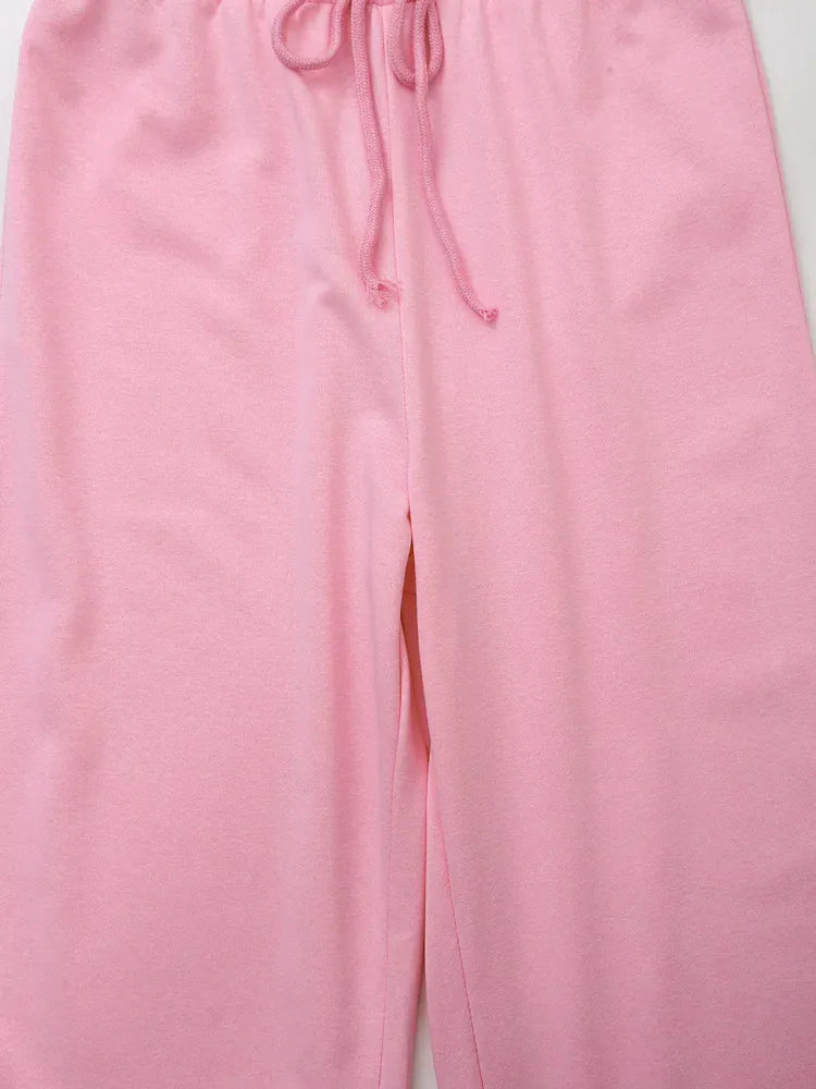 T-line Summer Women Casual T Shirt Pant Sets,   Short Sleeve T-Shirt + Drawstring Loose Trousers pant , Suit (2 weeks delivery)