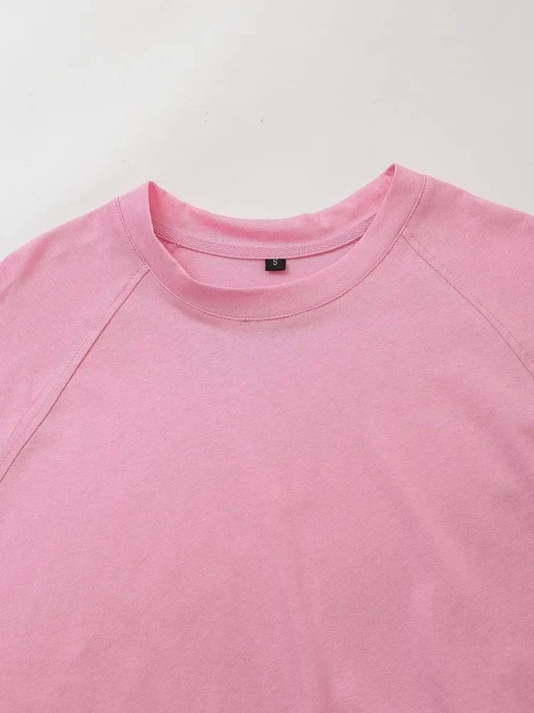 T-line Summer Women Casual T Shirt Pant Sets,   Short Sleeve T-Shirt + Drawstring Loose Trousers pant , Suit (2 weeks delivery)