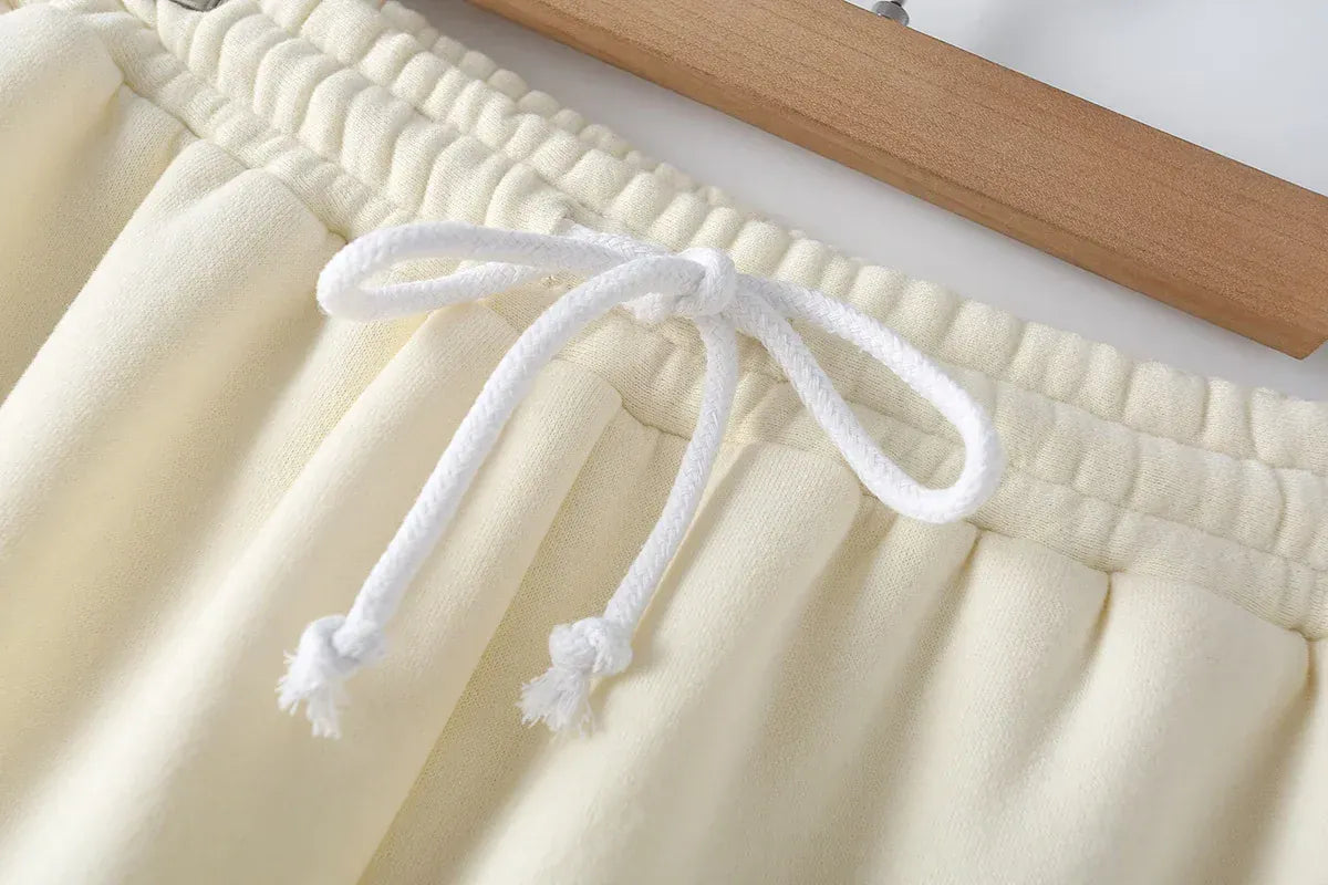 T-line Sweatshirt Pant Suit , Long Sleeve Hooded Fleece , Straight pants (5 - 10  work days free delivery)