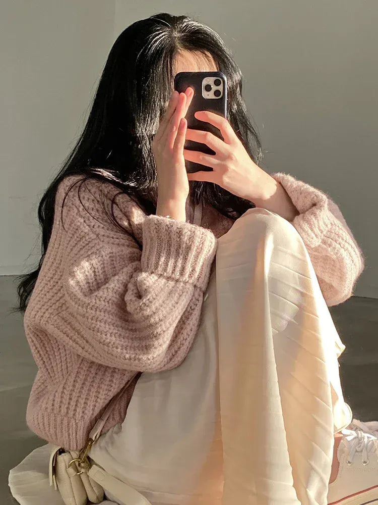 T-line Thick Women Cardigan, Knitted, Sweater, Autumn / Winter,  Long Sleeve,  sweater jacket , Female (2 weeks delivery)