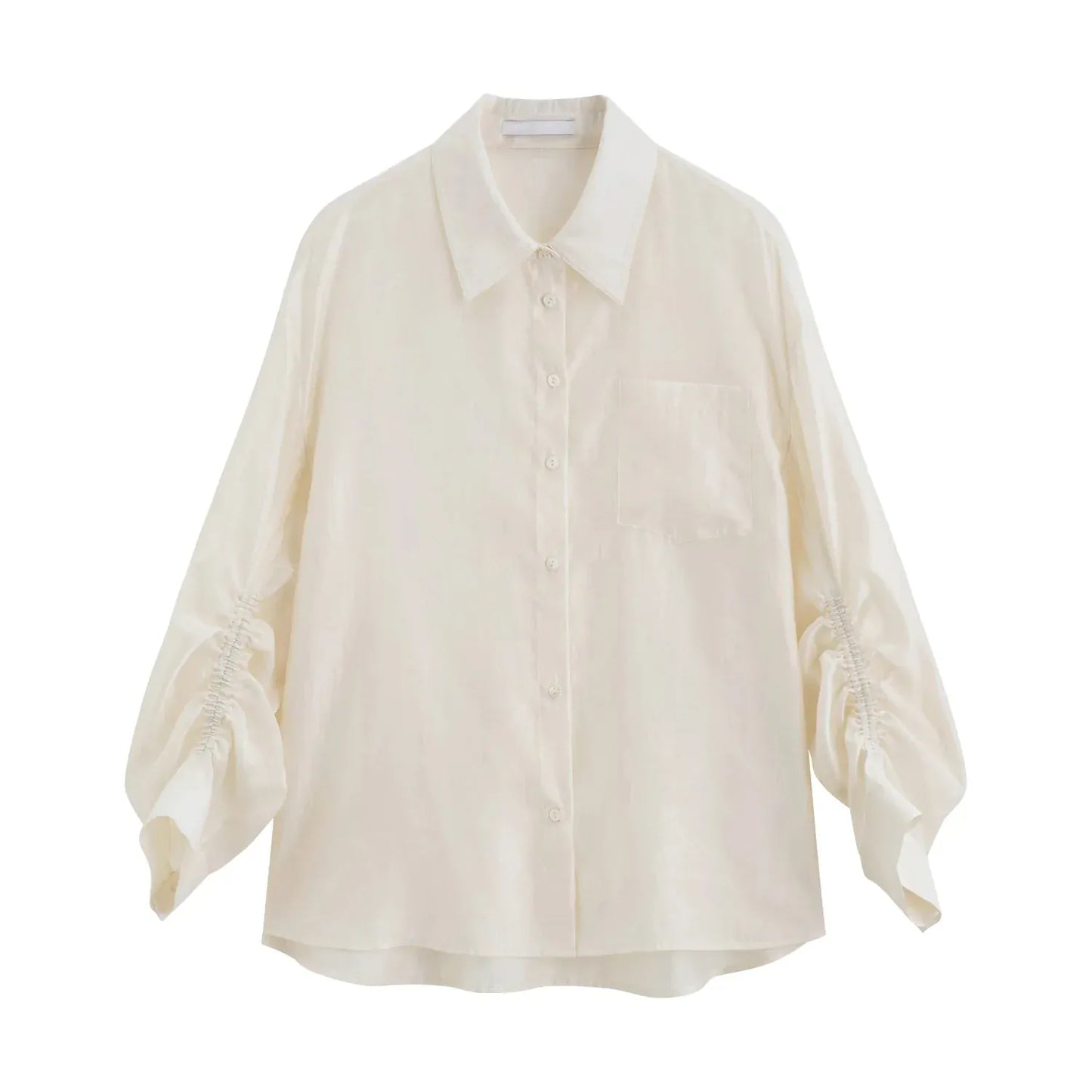 T-line Thin Shirt For Female, Glossy Top, pink and white Blouse, (2 weeks delivery)