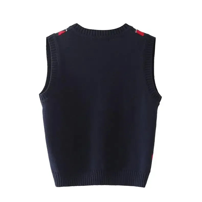 T-line V-Neck Knitted Top Vest Women,  Outerwear (2 weeks delivery)