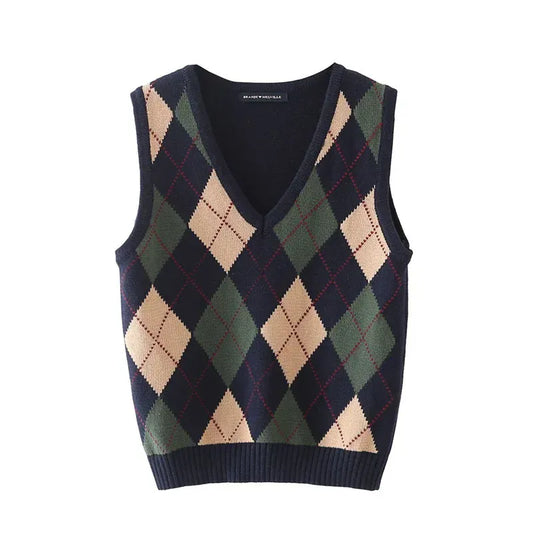 T-line V-Neck Knitted Top Vest Women,  Outerwear (2 weeks delivery)