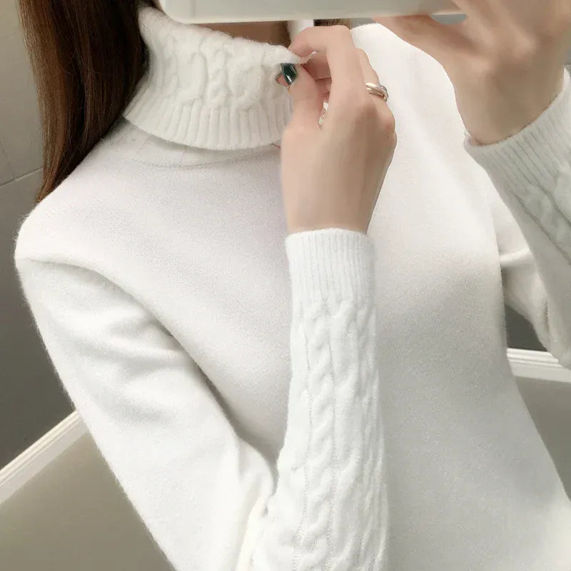 T-line White / S Women Sweater , Pullovers, Autumn / Winter pullover Warm Female Sweater (2 weeks delivery)