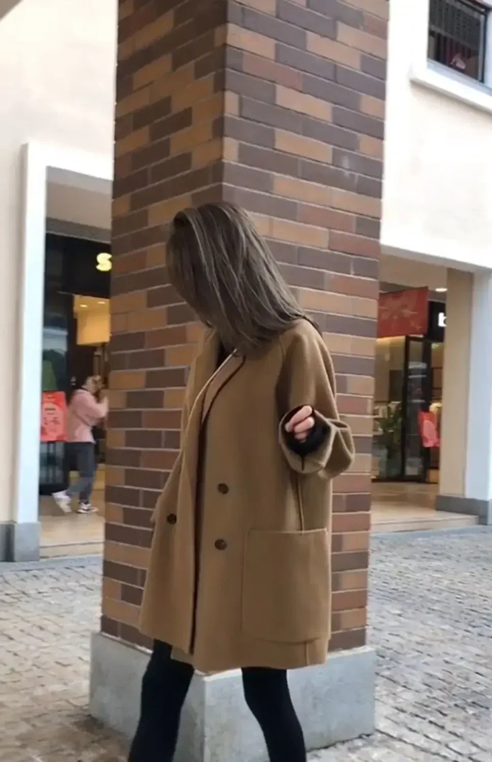 T-line Winter Large Pocket , Woolen Jacket, Loose-Fit Medium-Length Cashmere Coat (2 weeks delivery)