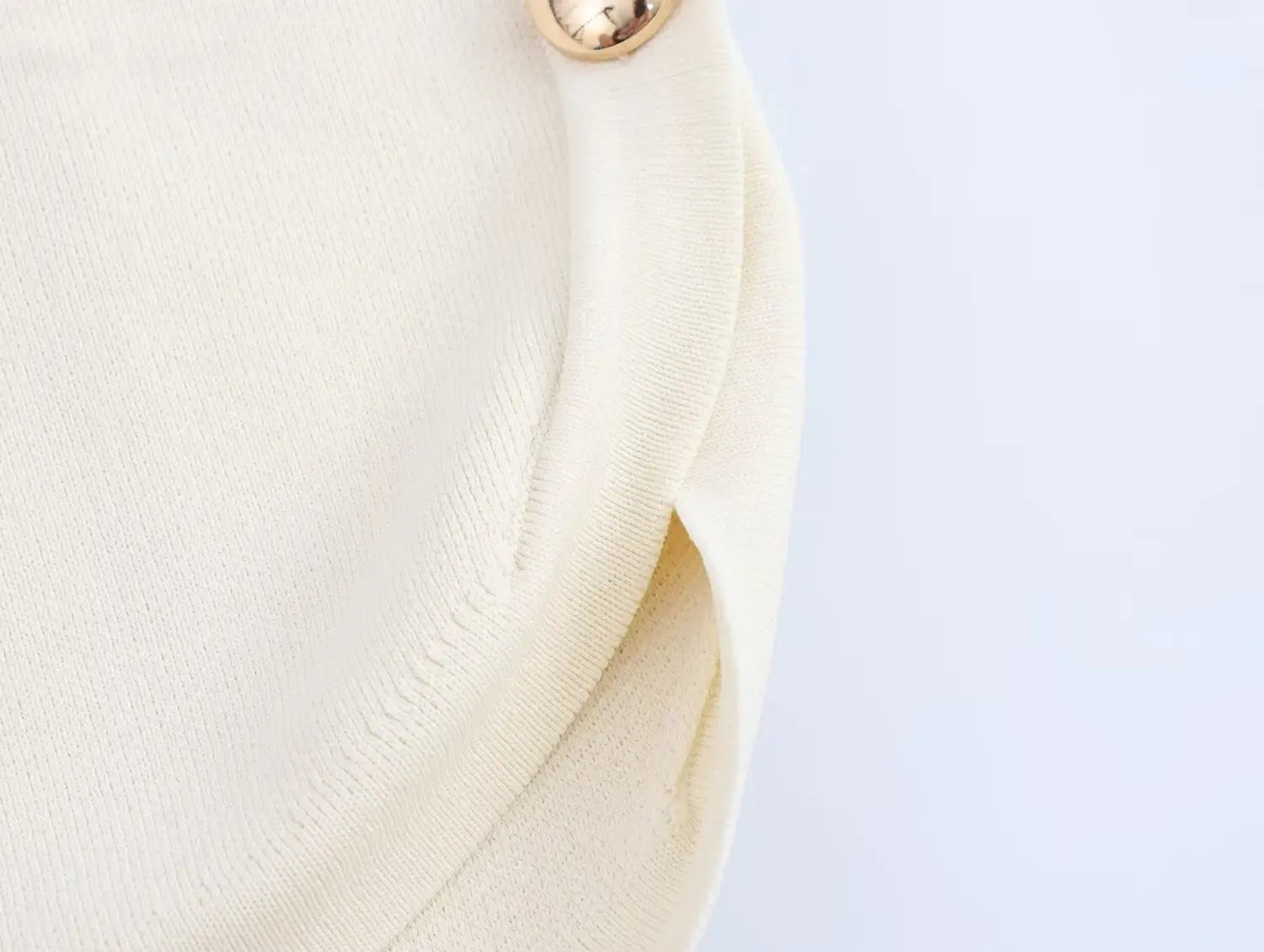 T-line Woman Side Buttons Knitted Vest, Casual Slim Sleeveless , O Neck , Autumn Crop (2 weeks delivery)