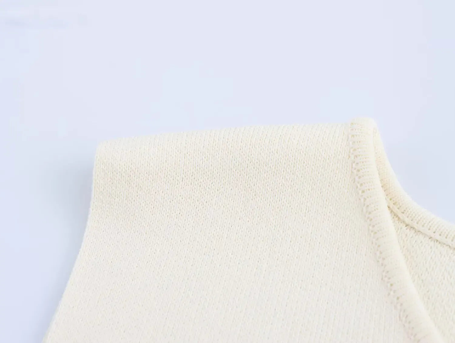 T-line Woman Side Buttons Knitted Vest, Casual Slim Sleeveless , O Neck , Autumn Crop (2 weeks delivery)