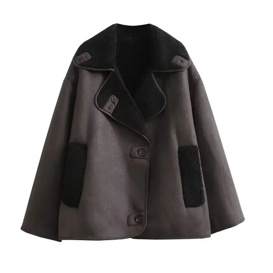 T-line Woman Thick Faux Leather Jackets,  Autumn, Winter, Warm Coats Female , Jacket Women Outerwears(2 weeks delivery)
