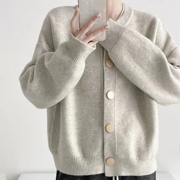 T-line Women Cardigans, Sweater,  O-neck, Autumn / Winter,  Knitted (2 weeks delivery)