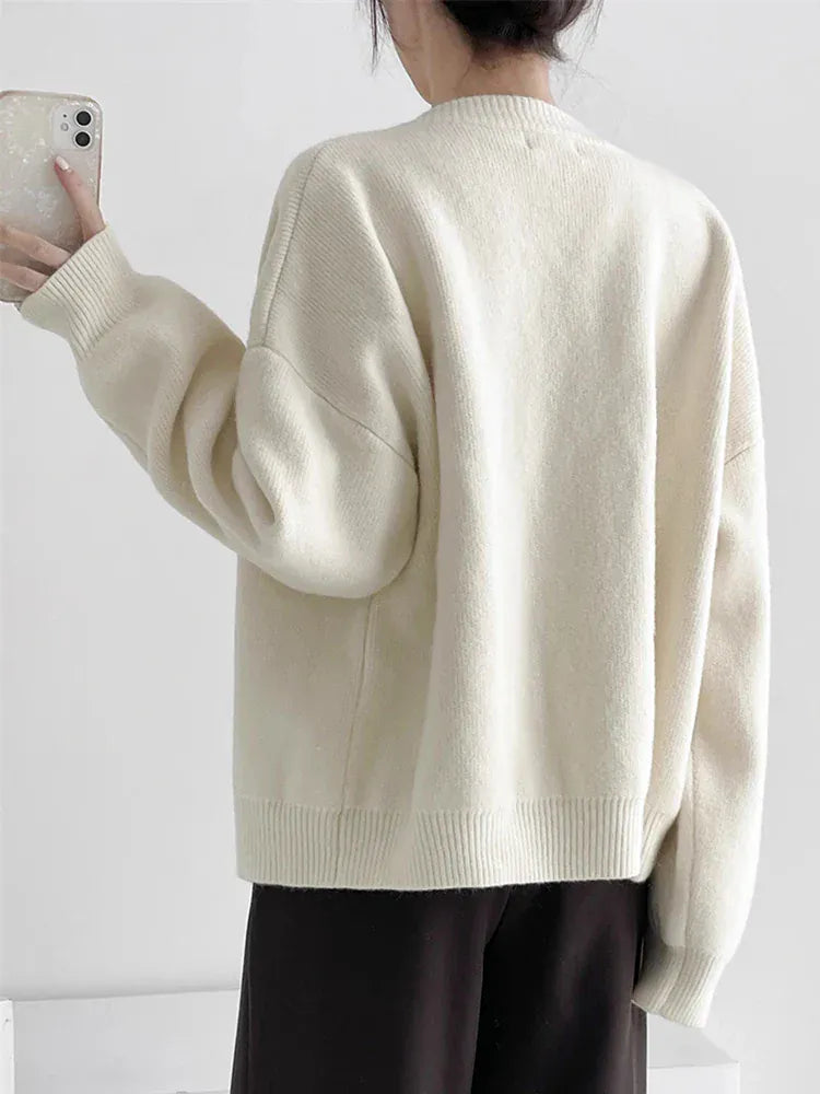 T-line Women Cardigans, Sweater,  O-neck, Autumn / Winter,  Knitted (2 weeks delivery)