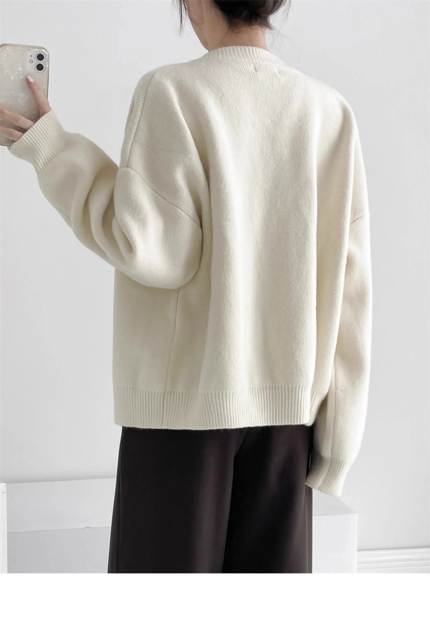 T-line Women Cardigans, Sweater,  O-neck, Autumn / Winter,  Knitted (2 weeks delivery)