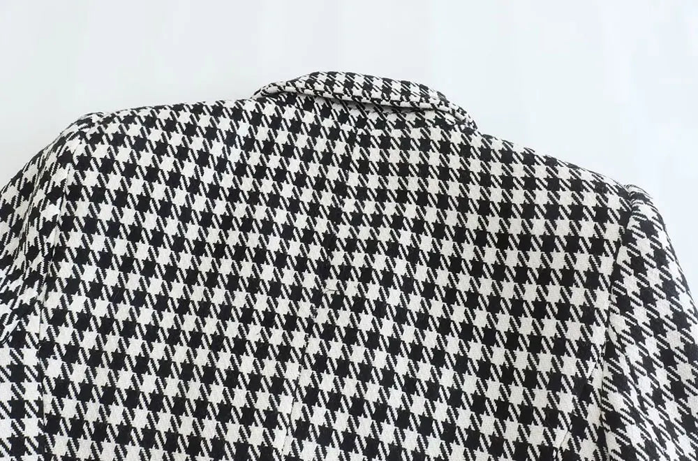 T-line Women  Double Breasted  Blazer,   Long Sleeve, Flap Pockets, jacket, short  (2 weeks delivery)