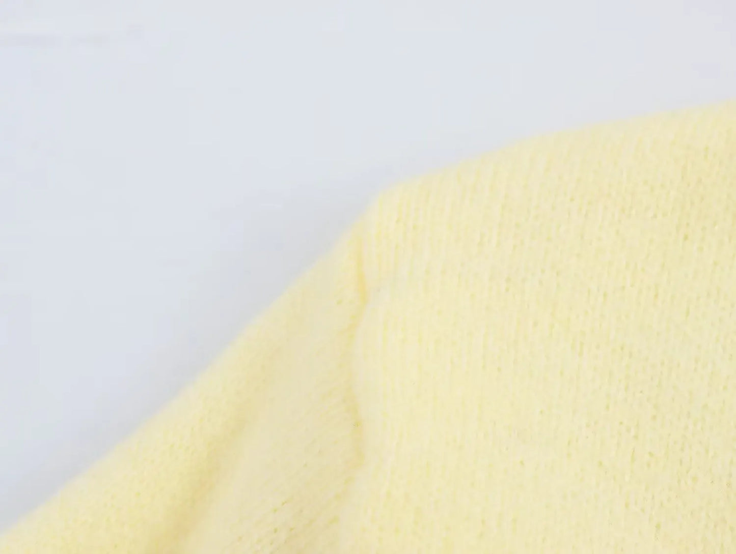 T-line Women Fall Elegant Knit Cardigan Yellow Petal Sleeve Sweater 2025 Autumn Fashion Versatile Sweet Vibrant Sweater Cardigan