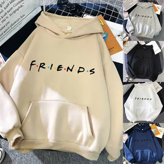 T-line Women Friends  Hoodie, Long Sleeve Pullover,  Solid Color Female hoodies (2 weeks delivery)