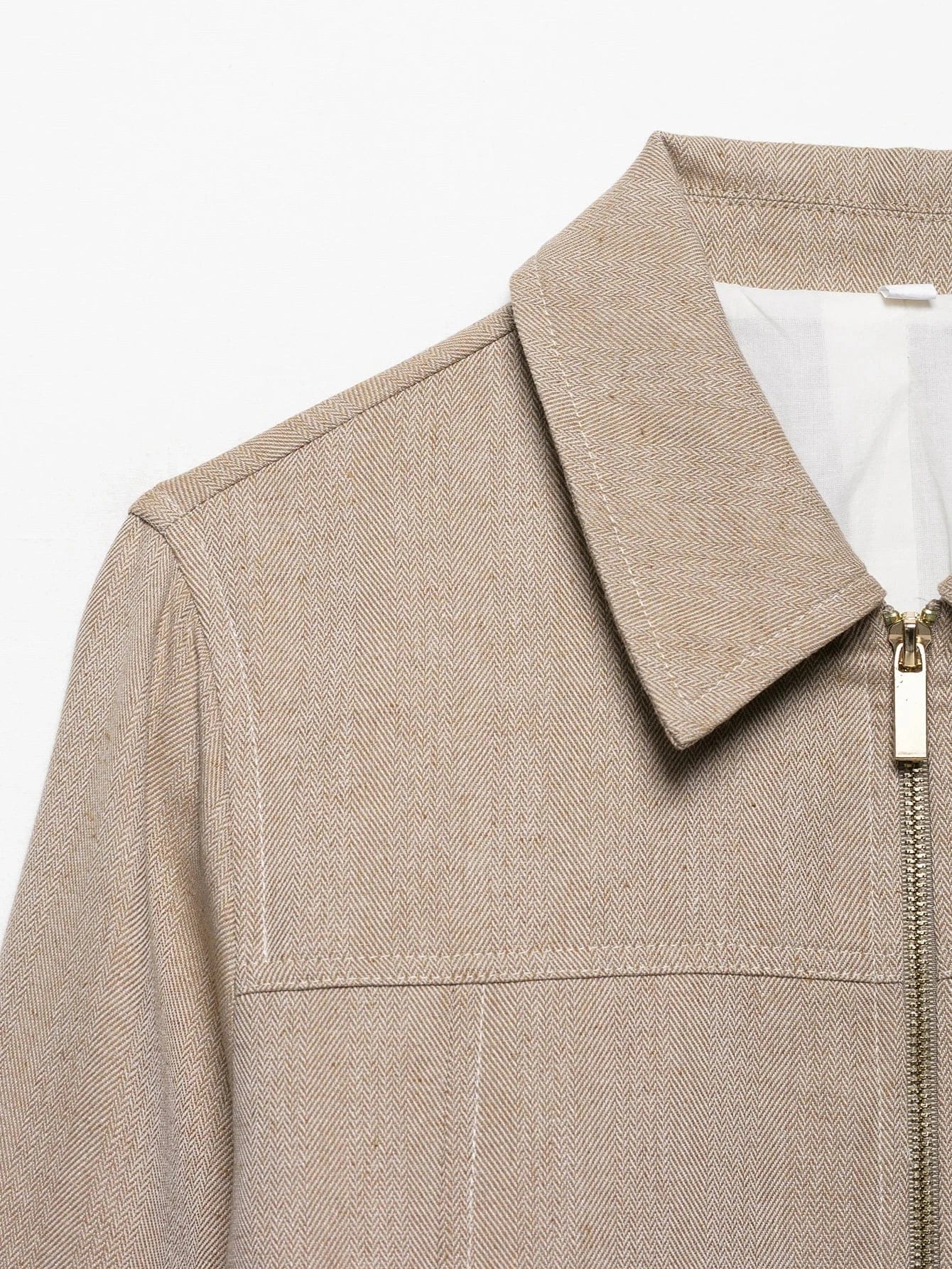 T-line Women Khaki  Set , Pants , Cropped Jacket , Long Sleeves , Female Suits (5 - 10  work days free delivery)