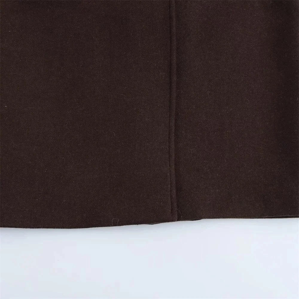 T-line women long sleeved single breasted winter , loose coat jacket (2 weeks delivery)