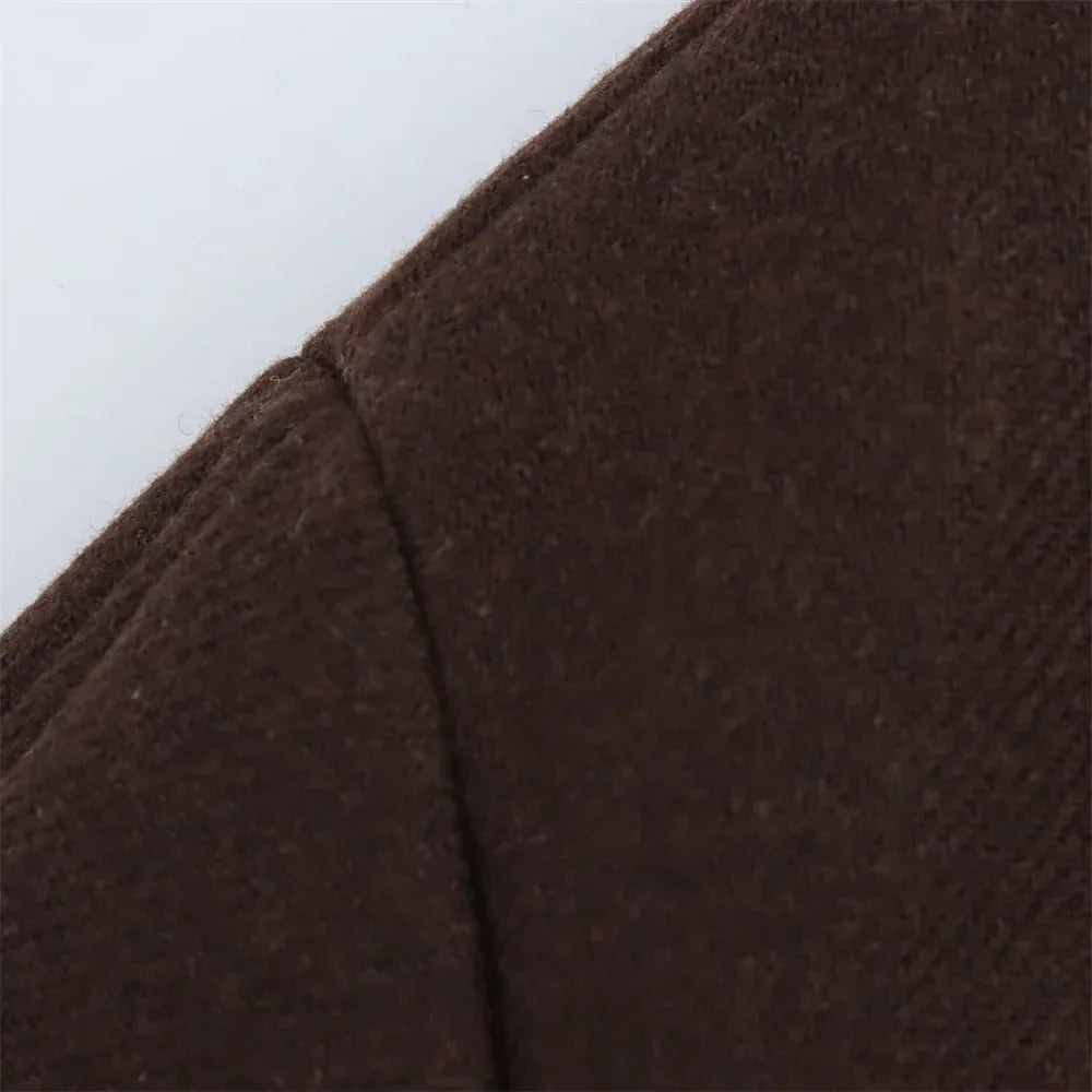 T-line women long sleeved single breasted winter , loose coat jacket (2 weeks delivery)