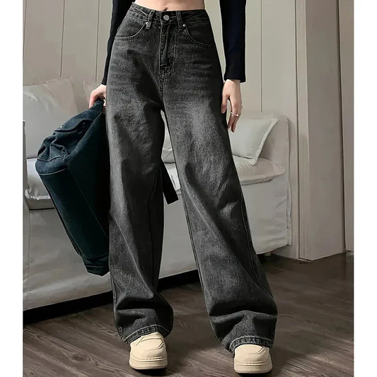 T-line Women  Loose Jeans ,  High Waist ,  Female (5 - 10 free delivery)