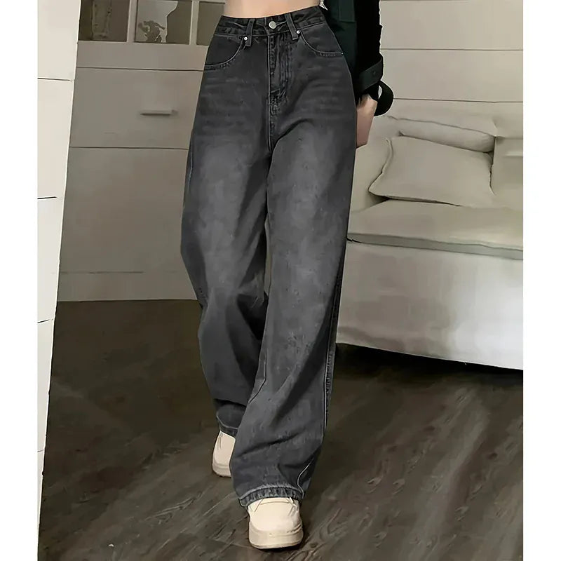 T-line Women  Loose Jeans ,  High Waist ,  Female (5 - 10 free delivery)
