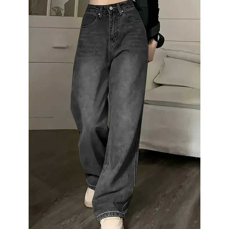 T-line Women  Loose Jeans ,  High Waist ,  Female (5 - 10 free delivery)