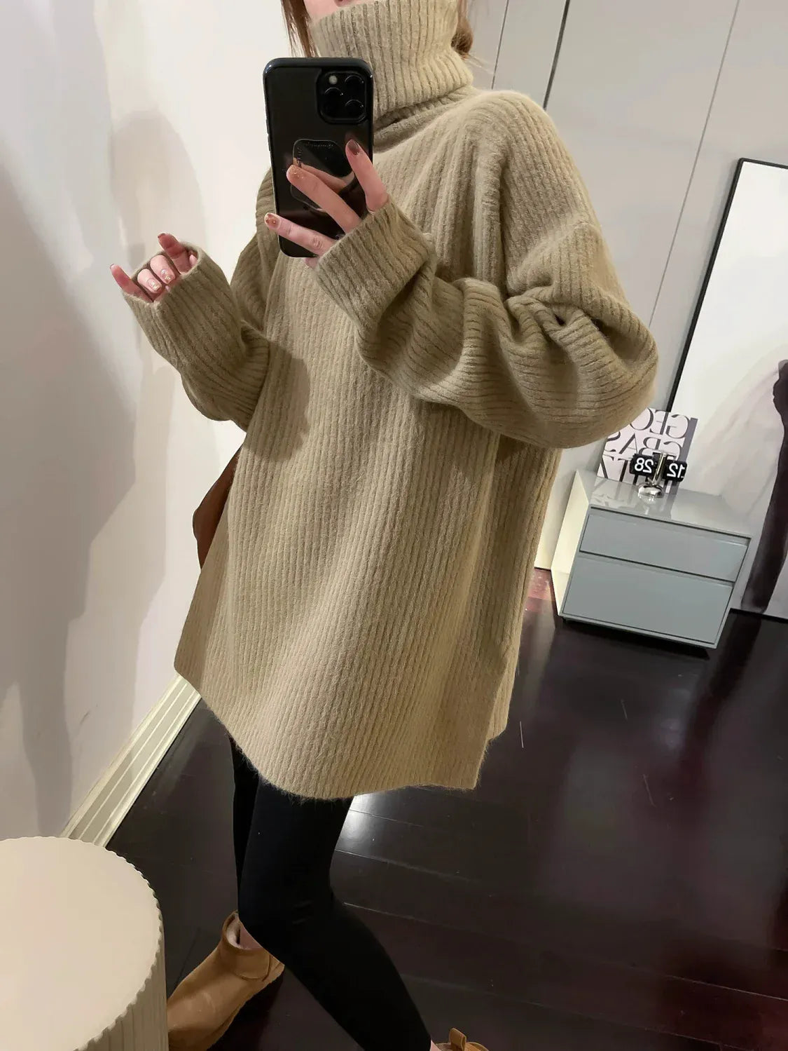 T-line Women ,Oversized ,Knitted Sweater , Long Sleeve, Pullover, Tunic, Tops, Jumpers winter pullover (2 weeks delivery)