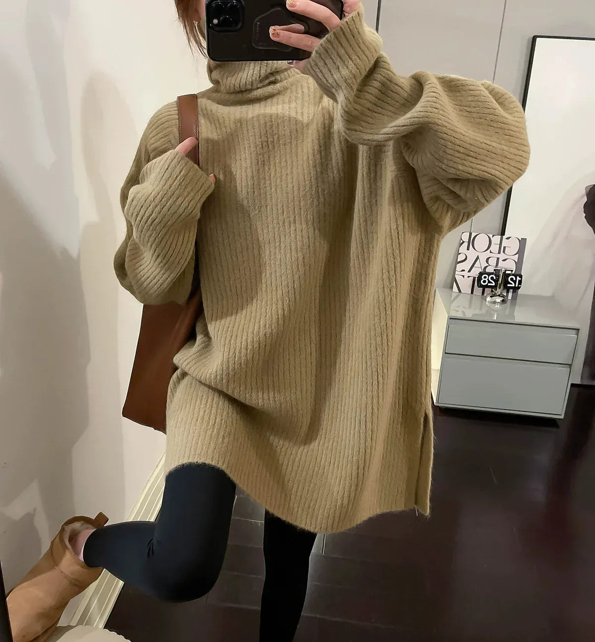 T-line Women ,Oversized ,Knitted Sweater , Long Sleeve, Pullover, Tunic, Tops, Jumpers winter pullover (2 weeks delivery)