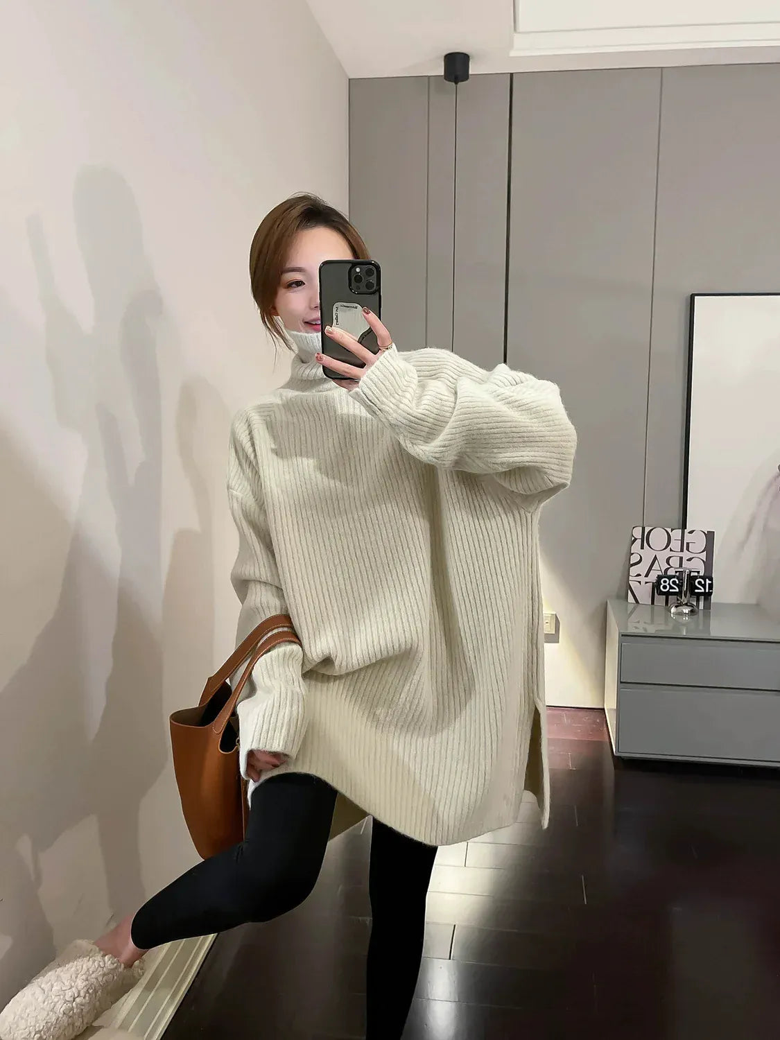 T-line Women ,Oversized ,Knitted Sweater , Long Sleeve, Pullover, Tunic, Tops, Jumpers winter pullover (2 weeks delivery)