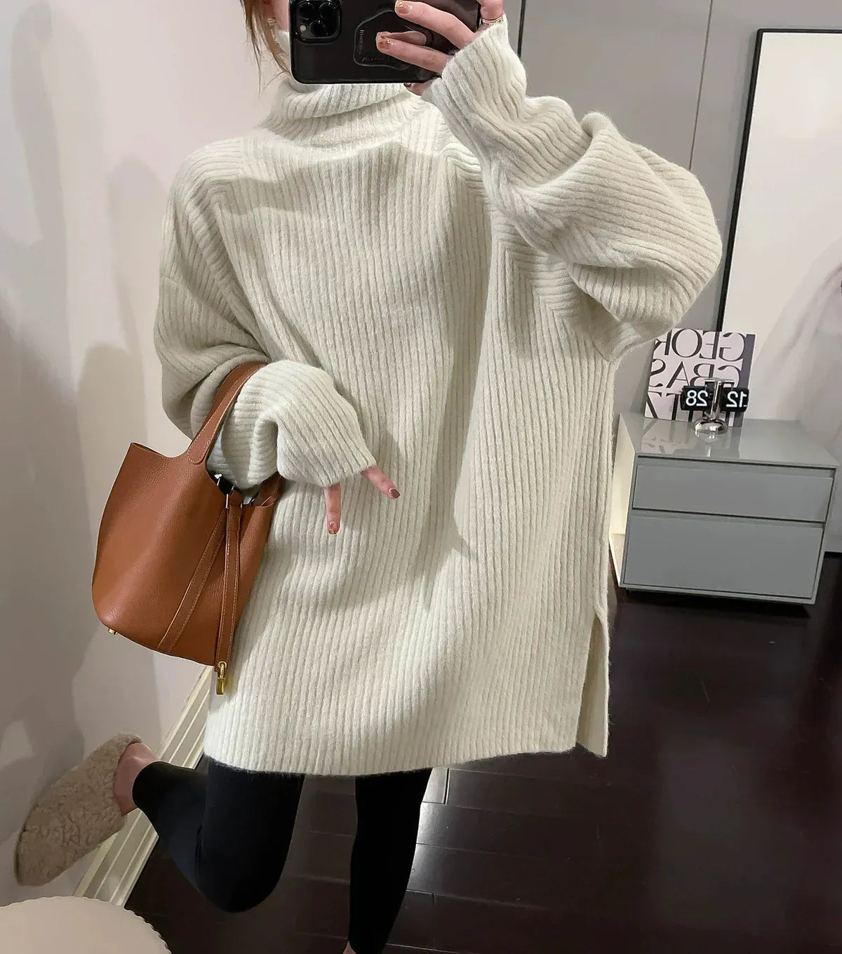 T-line Women ,Oversized ,Knitted Sweater , Long Sleeve, Pullover, Tunic, Tops, Jumpers winter pullover (2 weeks delivery)