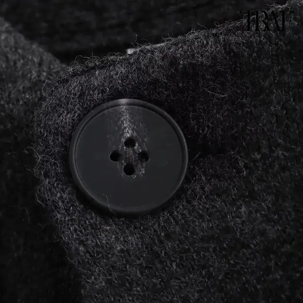 T-line Women's  Fall and Winter  Casual  Coat Knitted Loose Warm  Jacket (2 weeks delivery)