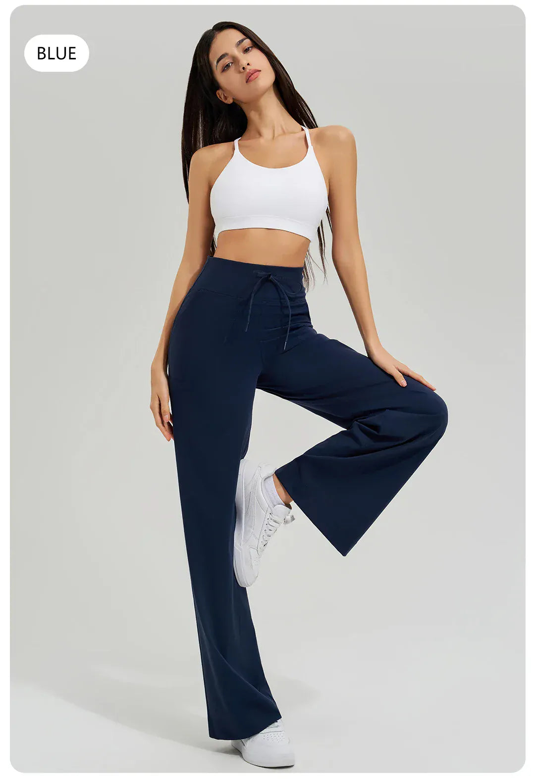 T-line Women's High Waist Yoga Pants, Gym, Loose Running, Yoga Pants , Pockets Pants,  Ties (2 weeks delivery)