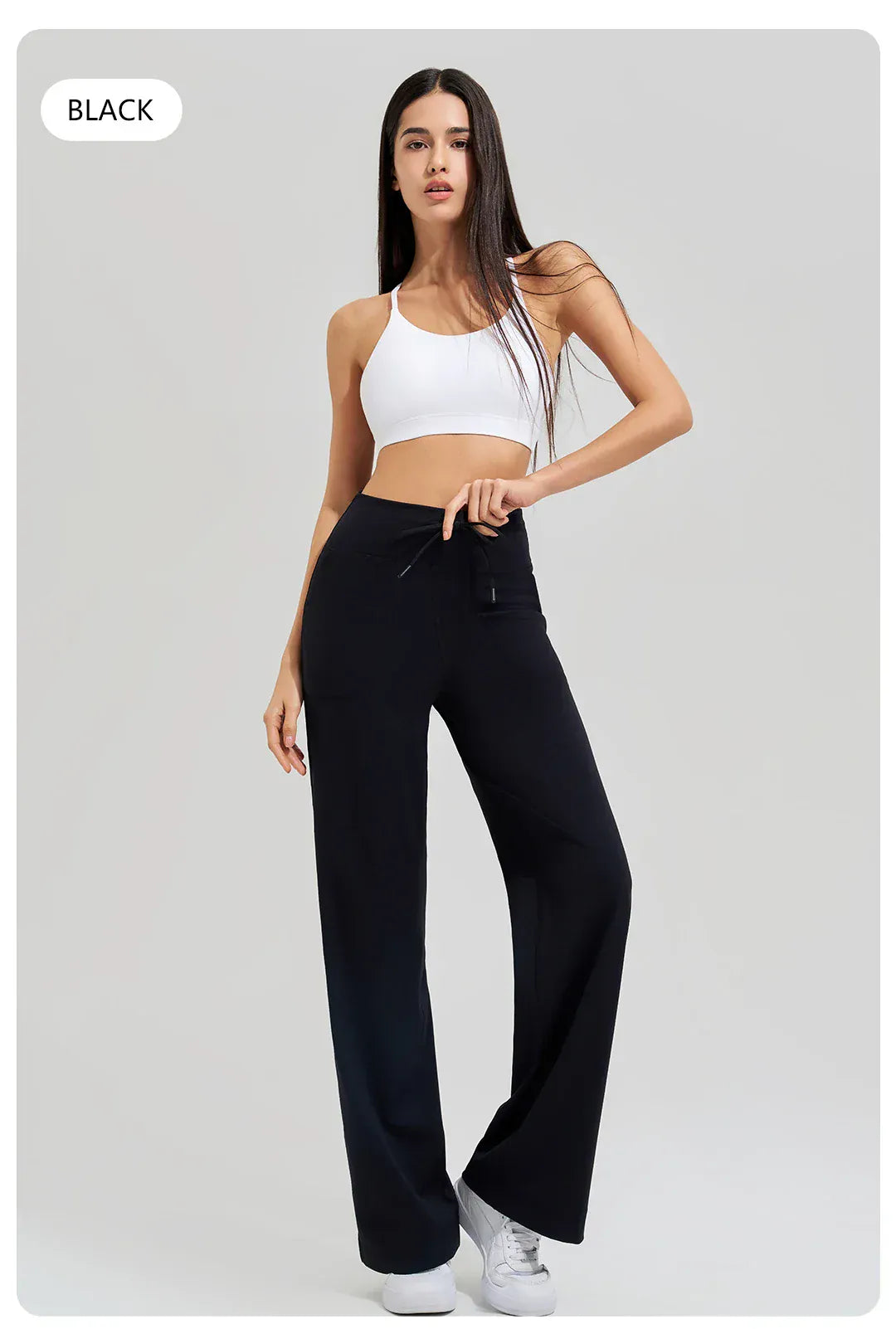 T-line Women's High Waist Yoga Pants, Gym, Loose Running, Yoga Pants , Pockets Pants,  Ties (2 weeks delivery)