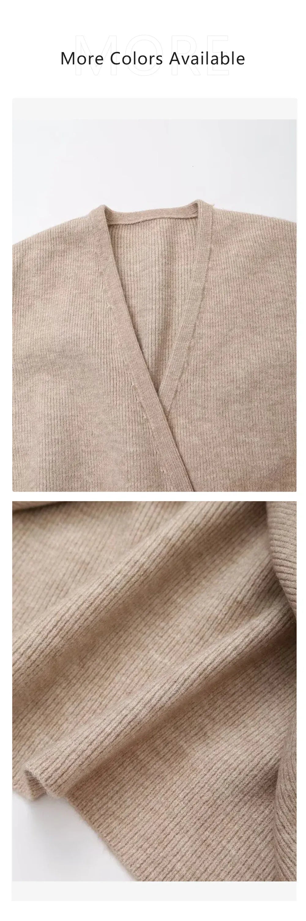 T-line women's knitted lace up cardigan top and pants set (5 - 10  work days free delivery)