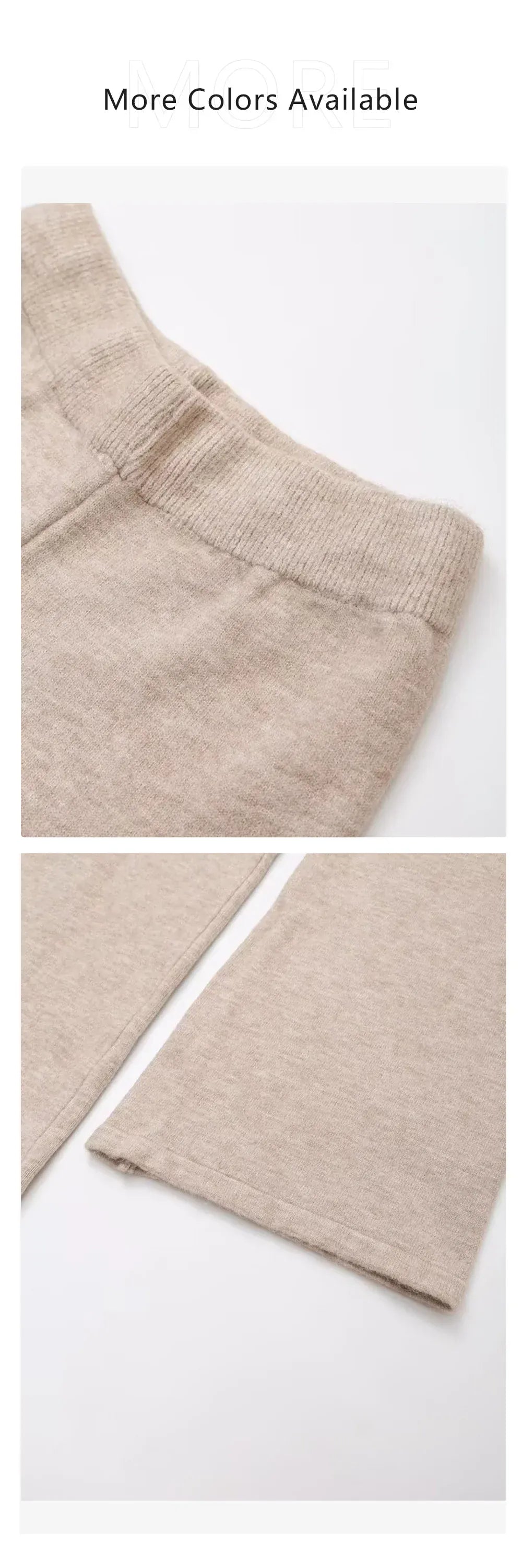 T-line women's knitted lace up cardigan top and pants set (5 - 10  work days free delivery)